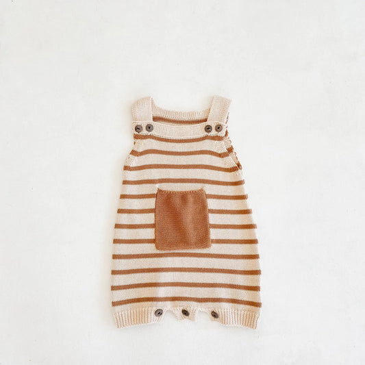 Autumn Pocket Striped romper